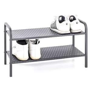 Kosice Metal 2 Shelves Shoe Rack In Grey
