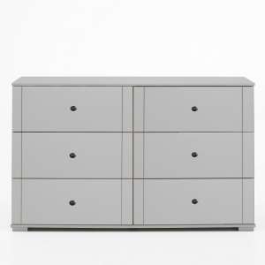 Krefeld Wooden Chest Of Drawers In White With 6 Drawers
