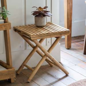 Kubota Square Wooden Side Table In Natural