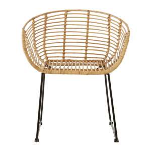 Gienah Kubu Rattan Rounded Bedroom Chair In Natural    