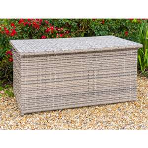 Laith Outdoor Cushion Storage Box In Wheat