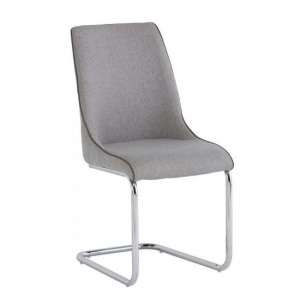 Lanlos Fabric Dining Chair In Light Grey