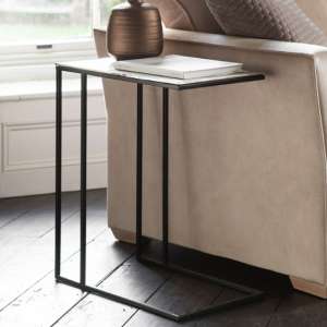 Langton Rectangular Aluminium Side Table In Silver
