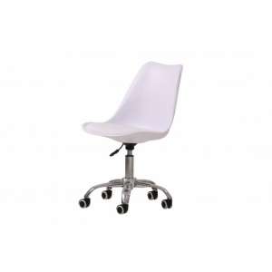 Orsan Swivel Home Office Chair In White