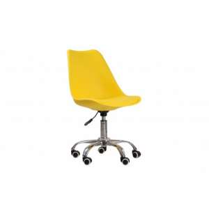 Orsan Swivel Home Office Chair In Yellow