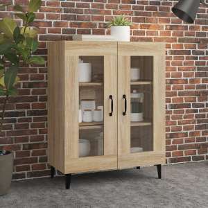 Latrell Wooden Sideboard With 2 Doors In Sonoma Oak