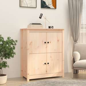 Laval Solid Pine Wood Sideboard With 4 Doors In Natural