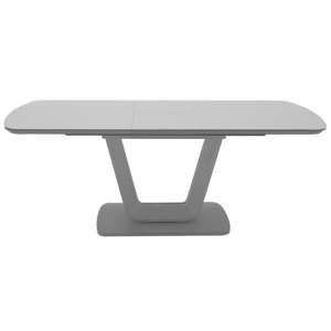 Lazzaro Large High Gloss Extending Dining Table In Light Grey