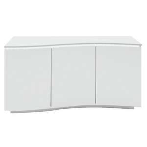 Lazaro High Gloss Sideboard In White With LED Light