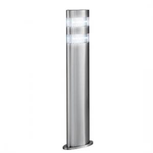 LED Outdoor Post Light In Satin Silver With Clear Diffuser