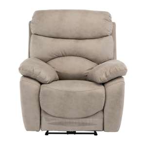 Leda Fabric Electric Recliner Armchair With USB In Natural