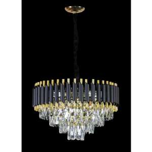 Leeza Round Small Chandelier Ceiling Light In Gold