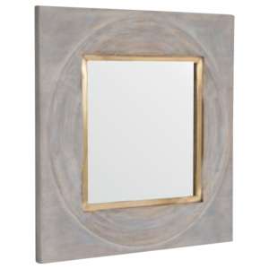 Leonardo Wall Bedroom Mirror In Acid Wash And Brass Inlay Frame