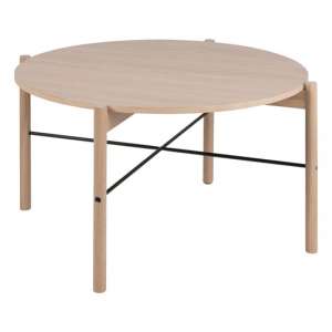 Lepato Round Wooden Coffee Table In Oak