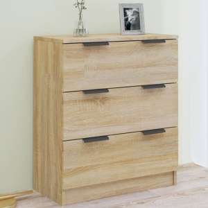 Leslie Wooden Chest Of 3 Drawers In Sonoma Oak