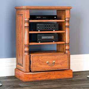 Leupp Wooden Entertainment Storage Cabinet In Light Brown