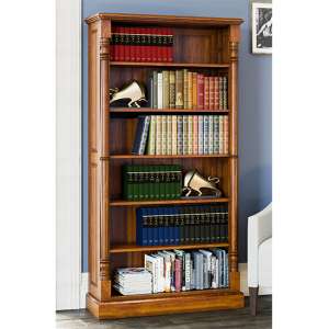 Leupp Tall Wooden Open Bookcase In Light Brown