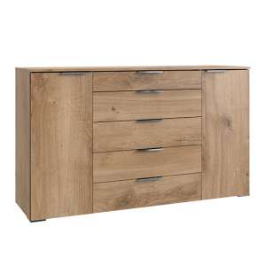 Levelup Large Sideboard In Planked Oak With 2 Door And 5 Drawer