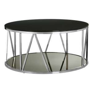 Alvara Marble Coffee Table In Chrome Line Design Frame