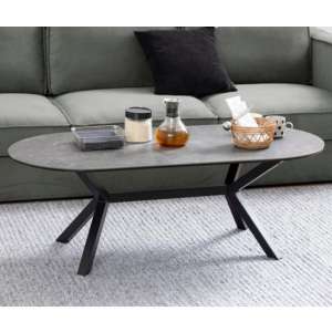 Lexiso Ceramic Coffee Table In Fairbanks Black