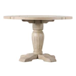 Limden Round Outdoor Wooden Dining Table In Natural