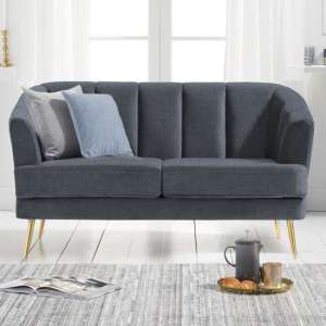 Livermore Chesterfield Linen Fabric 2 Seater Sofa In Grey