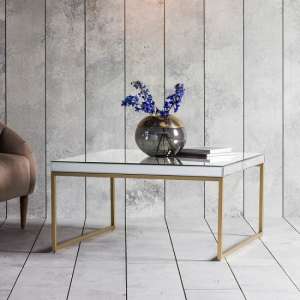 Lombok Mirrored Coffee Table Square In Champagne