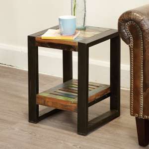 London Urban Chic Low Wooden Lamp table