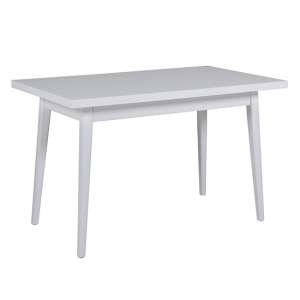 Lottie Rectangular Wooden Dining Table In White