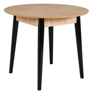 Lottie Round Wooden Dining Table In Oak
