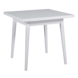 Lottie Square Wooden Dining Table In White