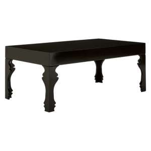 Louis Rectangular High Gloss Coffee Table In Black