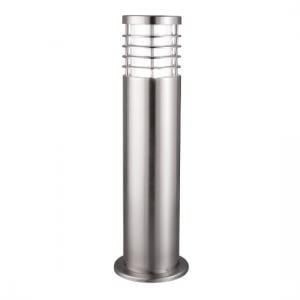 Satin Silver Outdoor Post Light With Polycarbonate Diffuser