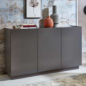 Luca Wooden Sideboard With 3 Doors In Matt Grey