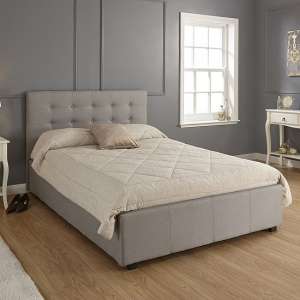 Radlett Fabric Ottoman Storage Double Size Bed In Grey