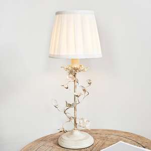 Lullaby Clear And Pearl Acrylic Table Lamp In Cream