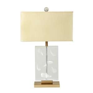 Luna Table Lamp In Taupe With Clear Base