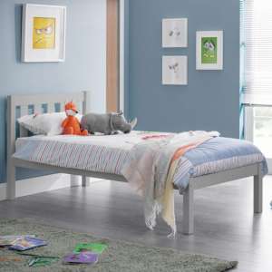 Lajita Wooden Single Bed In Dove Grey