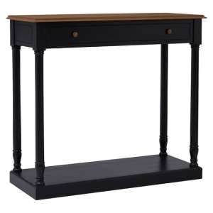 Luria Wooden Console Table With 1 Drawer In Natural And Black