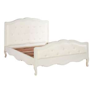 Luria Wooden Double Bed In White