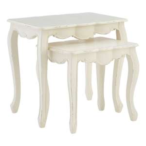 Luria Wooden Set Of 2 Side Tables In White