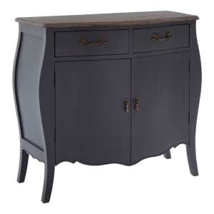 Luria Wooden Sideboard With 2 Drawers And 2 Doors In Dark Grey