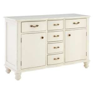 Luria Wooden Sideboard With 6 Drawers And 2 Doors In White