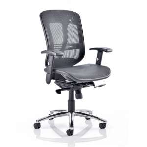 Lydock Mesh Executive Chair In Black With Adjustable Arms