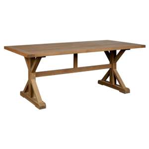 Lyox Rectangular Wooden Dining Table In Aged Grey