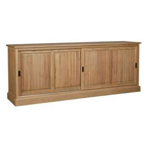 Lyox Wooden Sliding Door Sideboard In Aged Grey