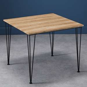 Lyza Square Small Wooden Dining Table In Oak Effect