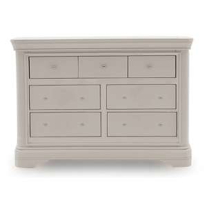 Mabel Wooden Chest Of Drawers In Taupe With 7 Drawers