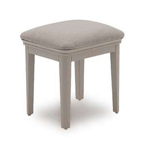 Mabel Wooden Dressing Stool In Taupe