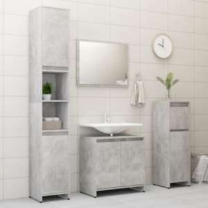 Madden Wooden Bathroom Furniture Set In Concrete Effect